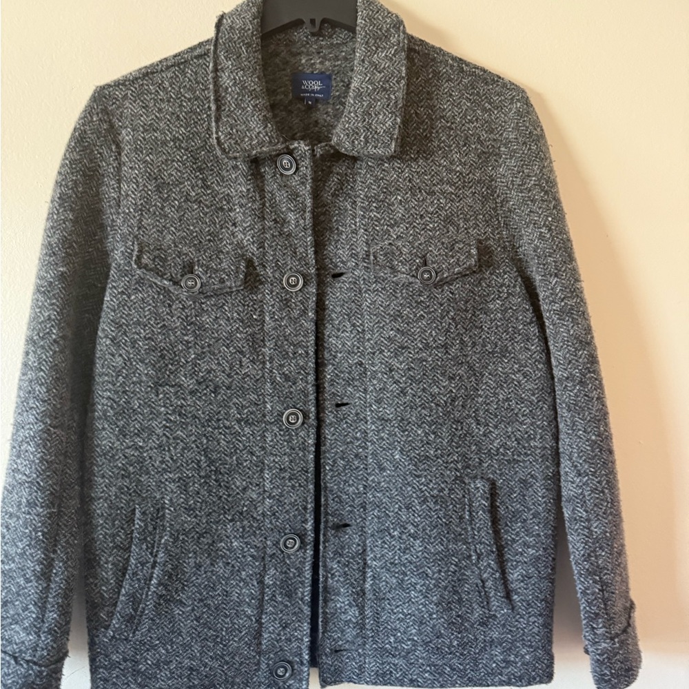 Wool&Co Men's Gray Woolrich Shirt Jacket Size M